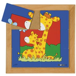 Tier-Puzzle Mutter und Kind - Giraffe, ab 3 Jahre
