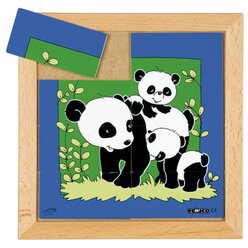 Tier-Puzzle Mutter und Kind - Panda, ab 3 Jahre