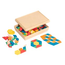 Pattern Blocks, 125 Stck in Box, Legespiel
