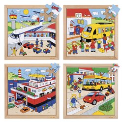 Transport-Puzzles - 4er Set, ab 4 Jahre