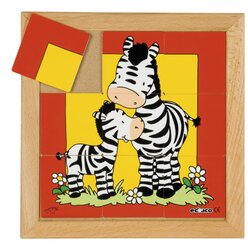 Tier-Puzzle Mutter und Kind - Zebra