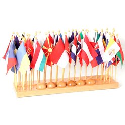 Flaggenständer mit Flaggen (Europa), ab 5 Jahre
