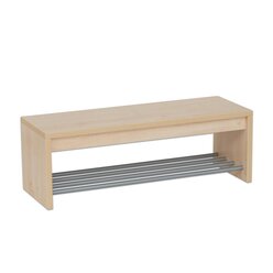 Flexeo Garderobenbank Armadio grau, BxTxH: 100 x 35 x 42 cm