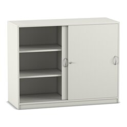 Flexeo Schiebetrenschrank mit 6 Fchern, wei, 48 cm tief