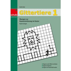 Gittertiere 1 - bungen zur Raumorientierung im Raster, Kopiervorlagen, 4-7 Jahre