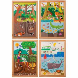 Drunter und drber Puzzles - 4er Set