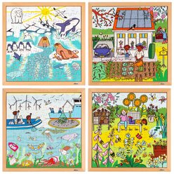 Puzzle Natur & Klima - 4er Set Klimapuzzles