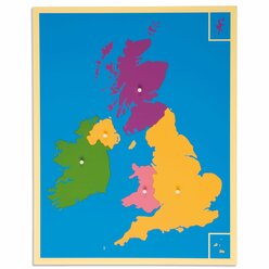 Montessori Puzzlekarte Großbritannien, ab 5 Jahre