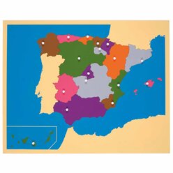 Montessori Puzzlekarte Spanien, ab 5 Jahre