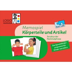 Kon-Lab Körperteile und Artikel, Memospiel mit Anleitung für Eltern, 0-10 Jahre