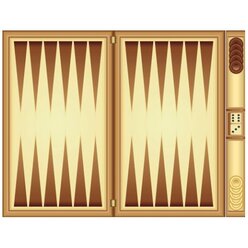 Spielteppich Backgammon inkl. Zubehr