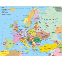 Lernteppich Europa politisch, 165 x 135 cm