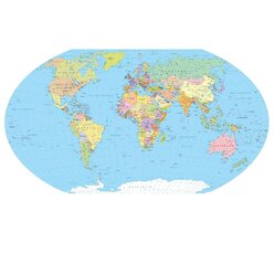 Lernteppich Staaten der Erde,  230 x 120 cm