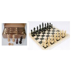 Schach/Dame inkl. Figuren, Spielteppich