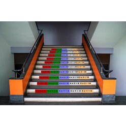 Treppen-XXL Sticker Kleine 1x1 - Rechenschritte, 120 x 10 cm