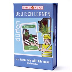 Deutsch Lernen: Ich kann! Ich will! Ich muss! Modalverben, Kartenspiel für 2-4 Spieler ab 9 Jahre