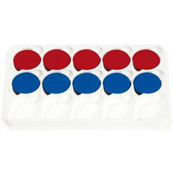 100 Wendepltchen rot/blau, magnetisch, 5cm, ab 5 Jahre