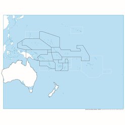 Kontrollkarte Ozeanien: unbeschriftet, ab 5 Jahre