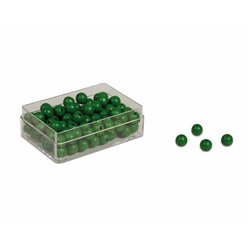 Kunststoffdose mit 100 grnen Perlen
