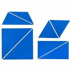 Satz Konstruktive Dreiecke Blau, ab 3 Jahre