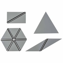 Satz Konstruktive Dreiecke Grau, ab 3 Jahre