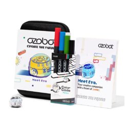 Ozobot Evo Starterset, Lernroboter inkl. Experience-Pack, Stiftset und Handbuch, ab 8 Jahre