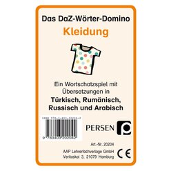 Das DaZ-Wrter-Domino: Kleidung, Kartenspiel, 1.-4. Klasse