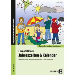 Lernstationen Jahreszeiten & Kalender, Buch, 1.-4. Klasse