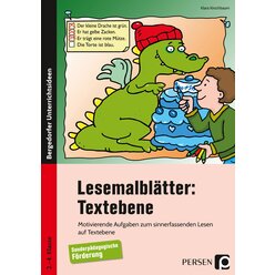 Lesemalbltter: Textebene, Buch, 2. bis 4. Klasse