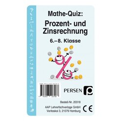 Mathe-Quiz: Prozent- und Zinsrechnung, 6. bis 8. Klasse