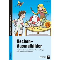 Rechen-Ausmalbilder, Buch, 1. und 2. Klasse