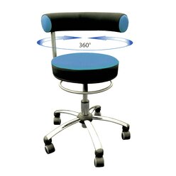 Sanus Gesundheitsstuhl  42-51 cm, Stoff blau/schwarz, mit Rollstopp