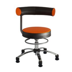 Sanus Gesundheitsstuhl  42-51 cm, Kunstleder orange/schwarz, mit Gleiter