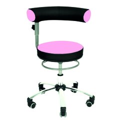 Sanus Gesundheitsstuhl  42-51 cm mit hhenverstellbarer Lehne, Stoff pink/schwarz, mit Rollstopp