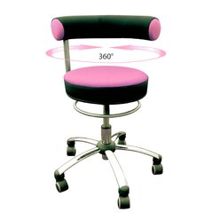 Sanus Gesundheitsstuhl  42-51 cm, Stoff pink/schwarz, mit Brorollen