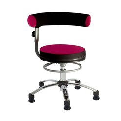Sanus Gesundheitsstuhl 46-54 cm mit h�henverstellbarer Lehne, Stoff pink/schwarz, mit Gleiter