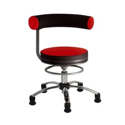 Sanus Gesundheitsstuhl 46-54 cm, Kunstleder rot/schwarz, mit Gleiter