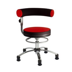 Sanus Gesundheitsstuhl  36-43 cm mit hhenverstellbarer Lehne, Stoff rot/schwarz, mit Gleiter