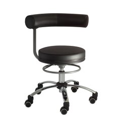 Sanus Gesundheitsstuhl 46-54 cm, Kunstleder schwarz, Rollen mit Feststeller