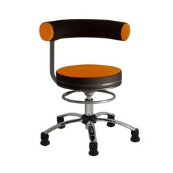 Sanus Gesundheitsstuhl  42-51 cm, Stoff orange/schwarz, mit Gleiter