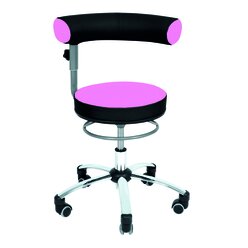 Sanus Gesundheitsstuhl  36-43 cm mit hhenverstellbarer Lehne, Stoff pink/schwarz, mit Gleiter