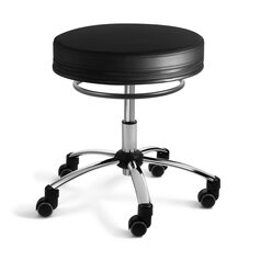 Sanus-Hocker, 35-41 cm, Kunstleder schwarz, Brorollen