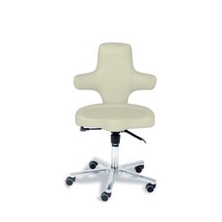 Sanus Brostuhl Variowip, Sitzhhe 40-49 cm, Leder, wei, mit Gleiter