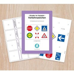 Verkehrszeichen - Kinder im Verkehr, Halbfertig-Material mit Dose A5