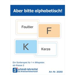 Aber bitte alphabetisch!