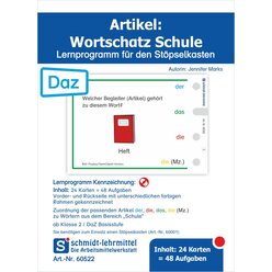 Stpselkarten 'Artikel: Wortschatz Schule (DaZ)'