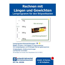 Stpselkarten 'Lngen und Gewichte'