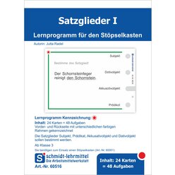 Stpselkarten 'Satzglieder I' Klasse 3