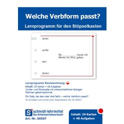 Stpselkarten 'Welche Verbform passt?'