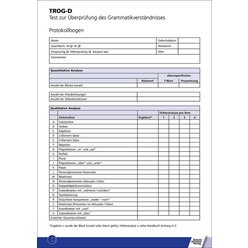 TROG-D Protokollbogen, 50 Stck